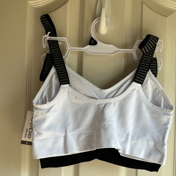 NWT BEBE INTIMATES 2  BRA COMFORT BRA SET-ONE WHITE-ONE BLACK -SIZE 2X - Picture 4 of 5